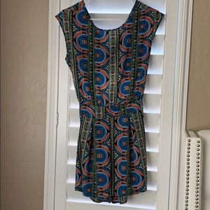 Printed Romper with cutout back